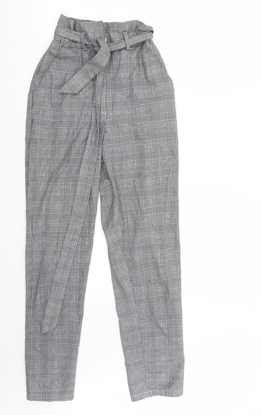 Womens UK Size XS H&M Extra-Slim Fit Grey Trousers