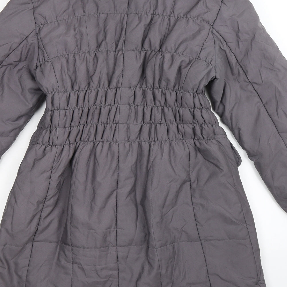 Womens UK Size S Roman Grey Overcoat