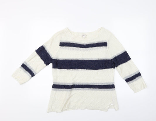 Precis Womens Multicoloured Striped Pullover Jumper Size M