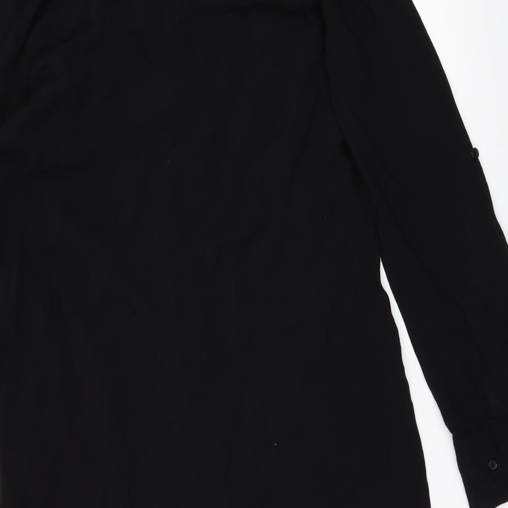H&M Womens Black Shirt Dress Size 6