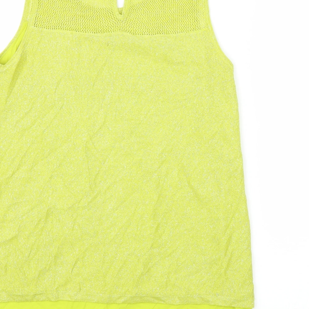 Womens UK Size 8 NEXT Yellow Basic Tank