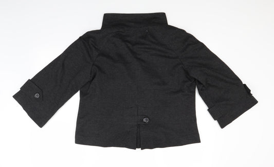 F&F Womens Black Plaid  Jacket  Size 14