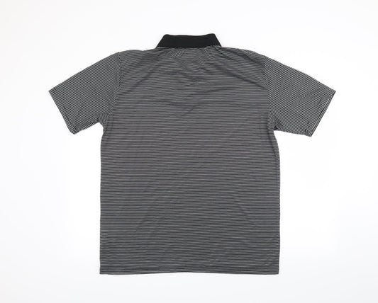 Slazenger Mens Black Striped T-Shirt Size L