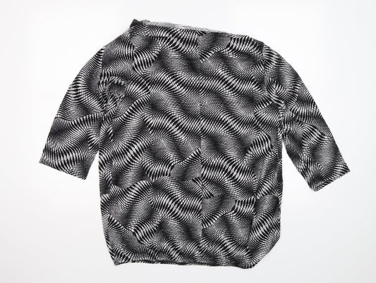 George Womens Black Striped Basic Blouse Size 20