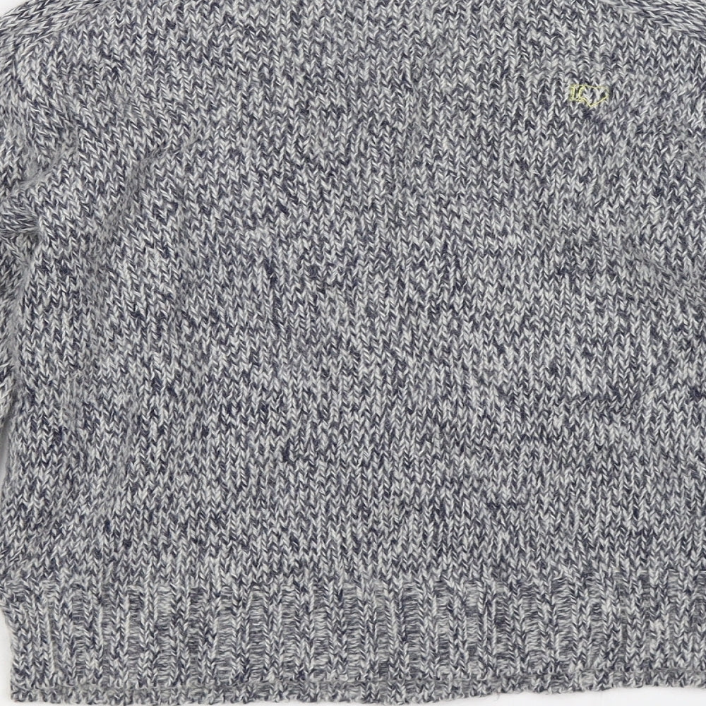 i loovve Womens Blue Knit Pullover Jumper Size M - elbow pads