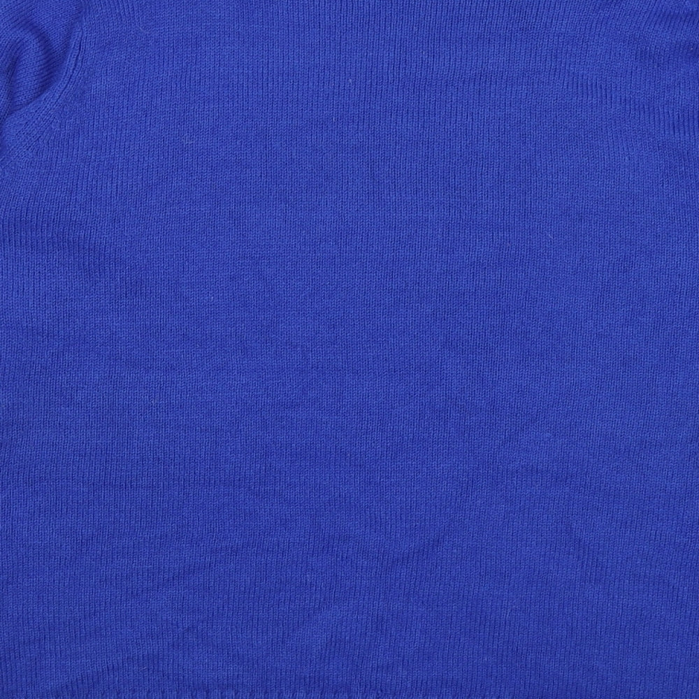 Premier Mens Blue Polka Dot Knit Pullover Jumper Size M - penguin