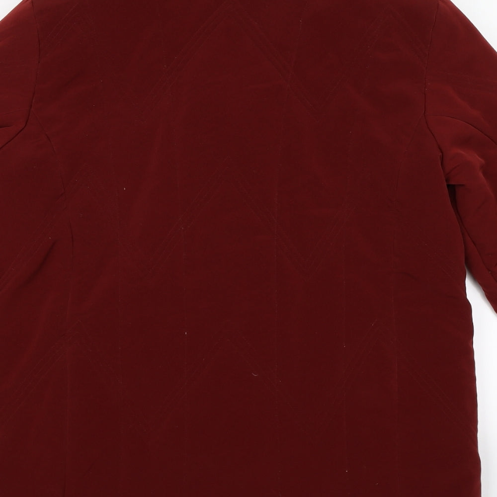 Gray & Osbourn Womens Red Satin Puffer Jacket Coat Size 12