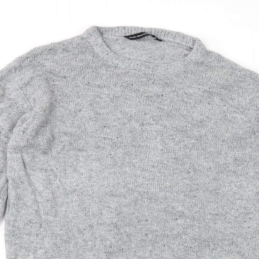 Mens UK Size S Cedar Wood State Grey Pullover Jumper