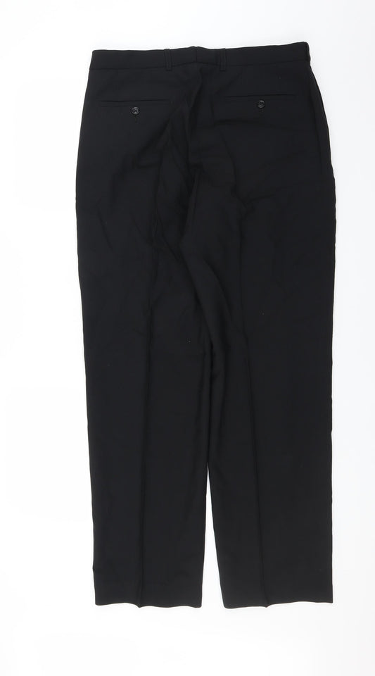 NEXT Mens Black Trousers Size 34 in L31 in