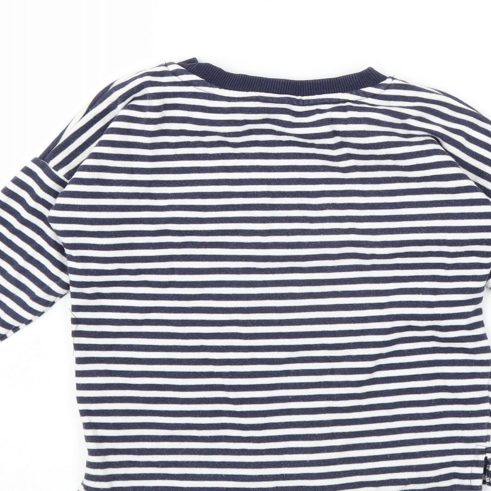 Sainsburys Boys Blue Striped Pullover Sweatshirt Size 6 Years - so happy