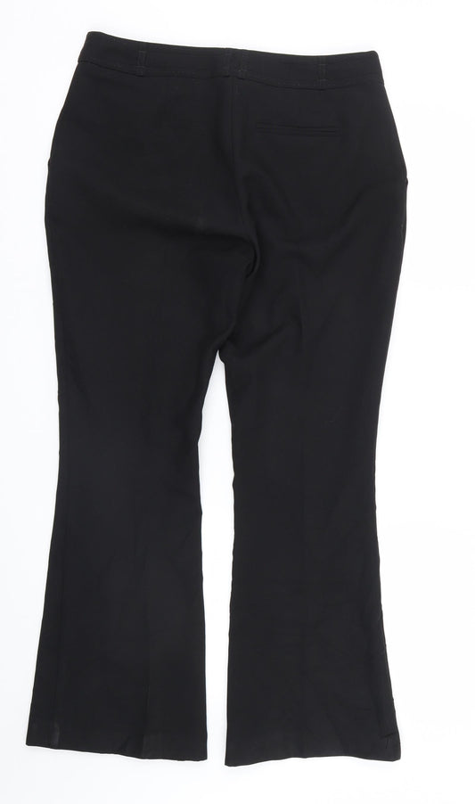 Womens UK Size 10 Atmosphere Regular Fit Black Trousers