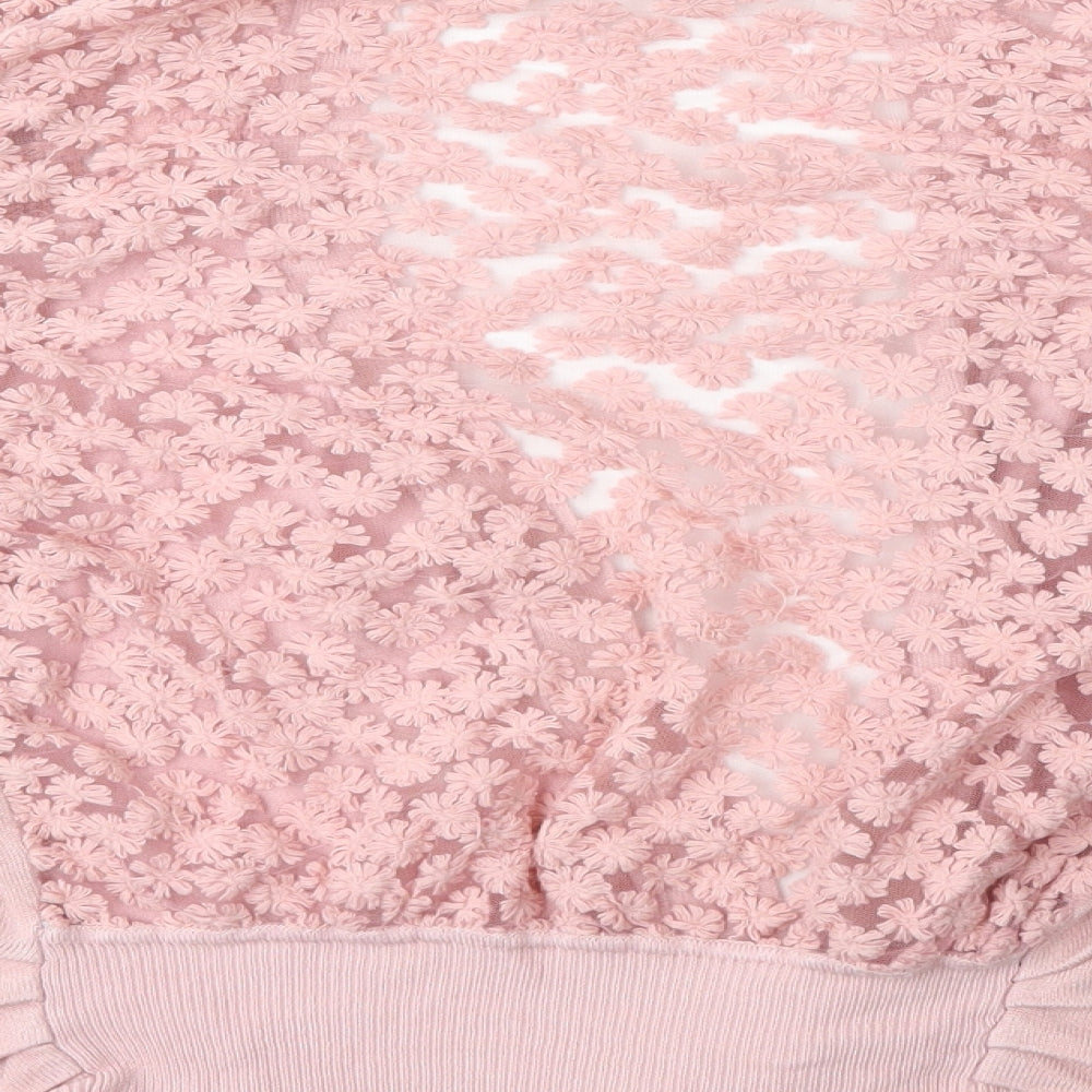 Miumi Womens Pink Knit Cardigan Jumper Size M