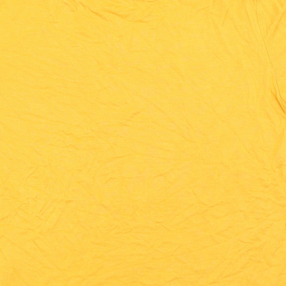Womens UK Size S H&M Yellow Basic T-Shirt