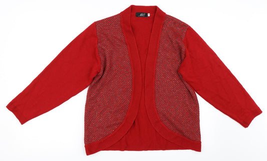 Preworn Womens Red Cardigan Jumper Size M