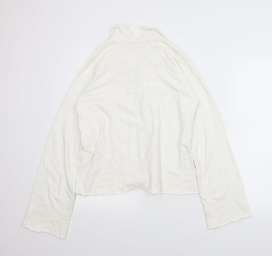 Active Womens White Full Zip Jumper Size 12