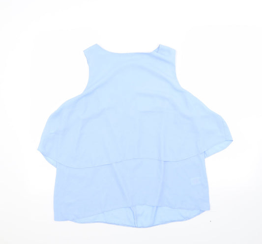 F&F Womens Blue Basic Blouse Size 14