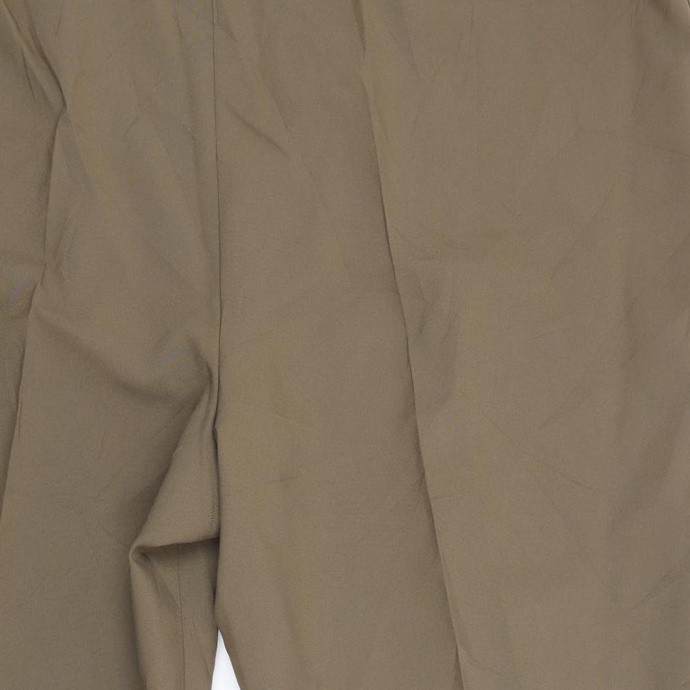 Womens UK Size 28 Slimma Regular Fit Capri Green Trousers