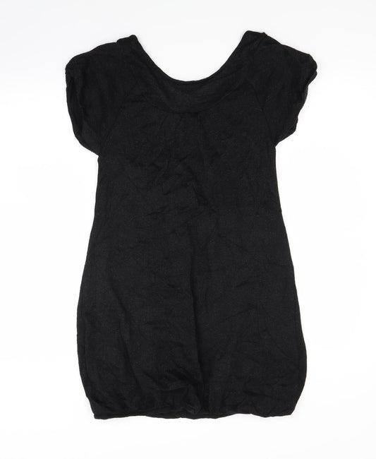 Influence Womens Black T-Shirt Dress Size S