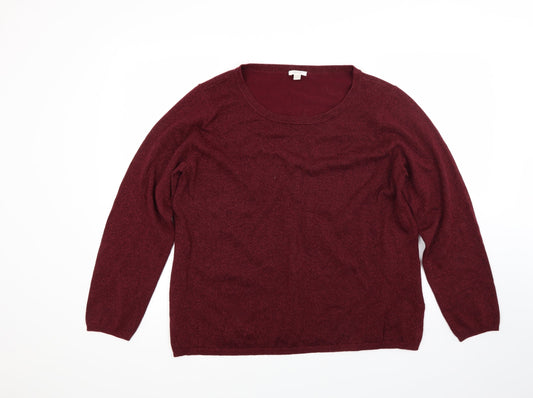 Precis Womens Red Pullover Jumper Size L