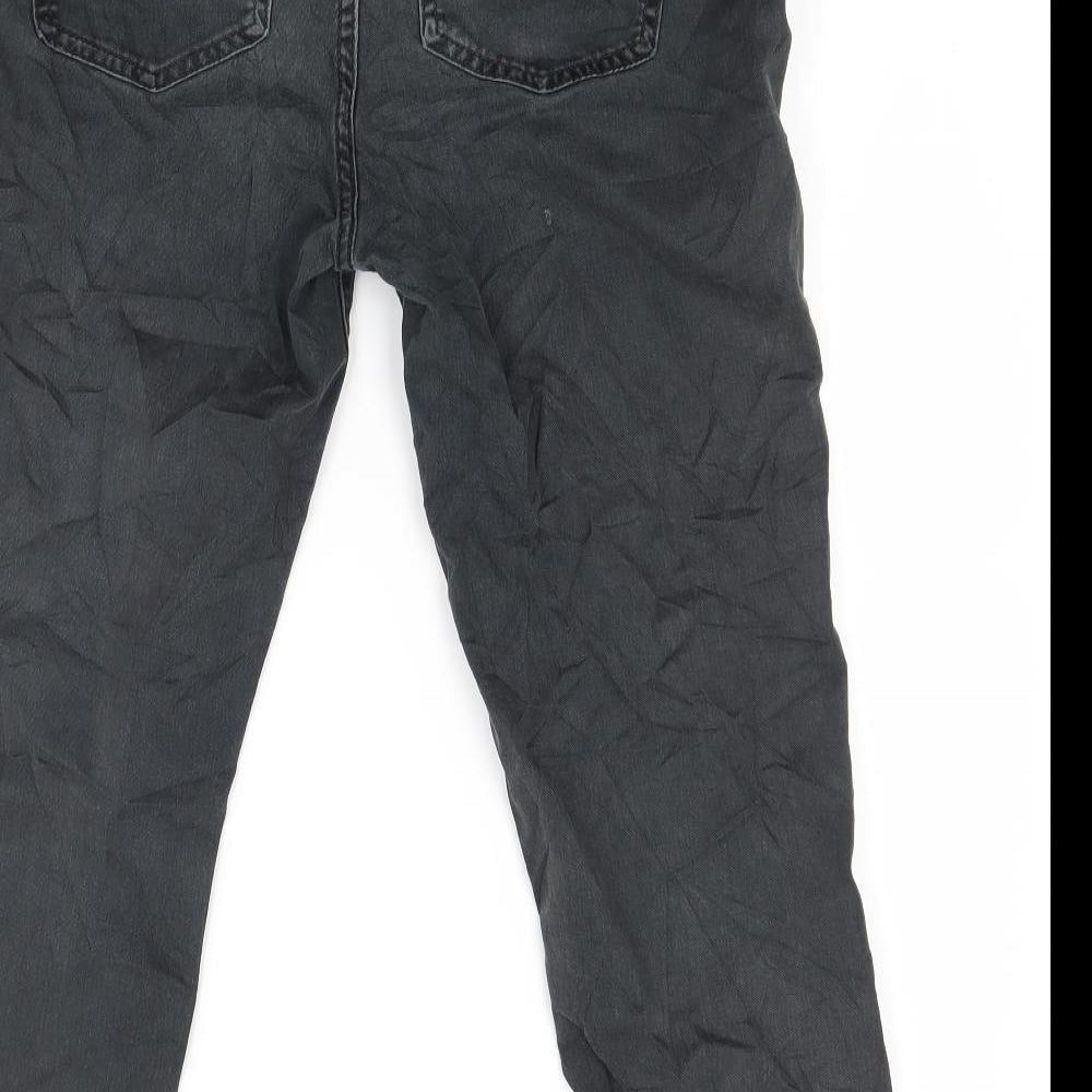 Womens UK Size 28 in Divided Regular Fit Cropped Black Jeans