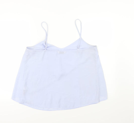 Miss Selfridge Womens Blue Chiffon Camisole Blouse Size 14