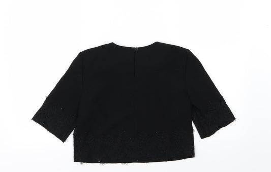French Connection Womens Black Basic Blouse Size 6