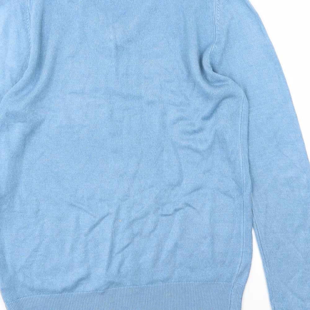 Cedar Wood State Mens Blue Knit Pullover Jumper Size S