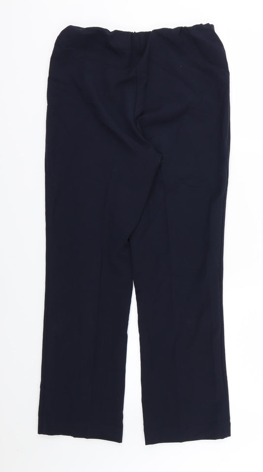 Classics Womens Blue Rayon Trousers Size 8 L27 in