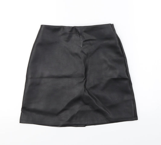 PRETTYLITTLETHING Womens Black   A-Line Skirt Size 6