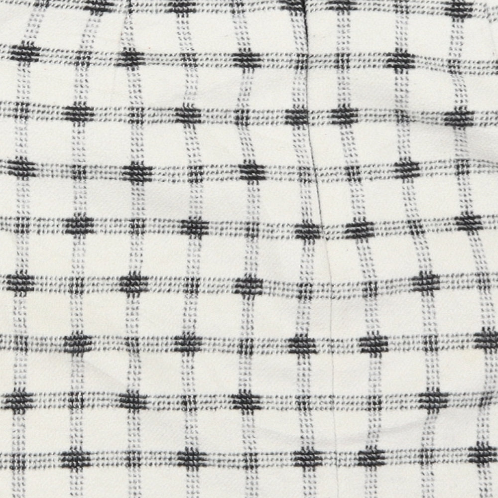 Atmosphere Womens Ivory Check  A-Line Skirt Size 12
