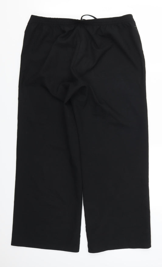 Womens UK Size 14 Evans Regular Fit Black Trousers