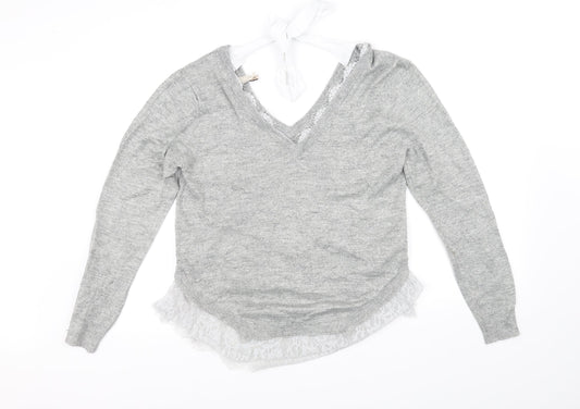 Divided Womens Grey Pullover Jumper Size XS