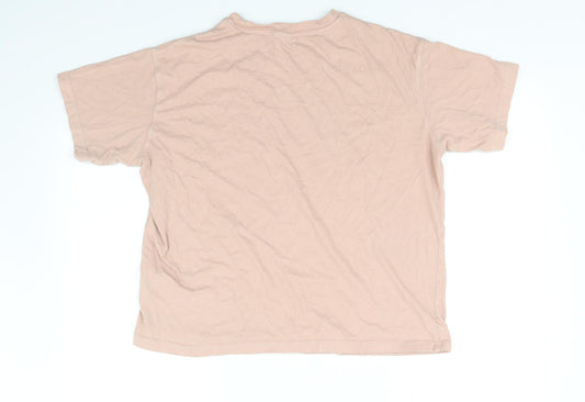 Womens UK Size S Divided Pink Basic T-Shirt