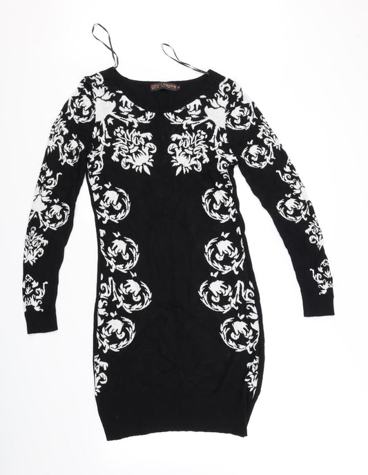 QED London Womens Black Fit & Flare Size M
