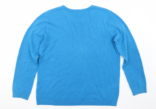 Vida Vi Womens Blue Pullover Jumper Size XL