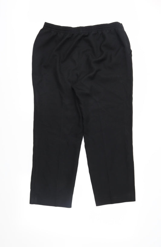 Marks and Spencer Womens Black Trousers Size 14 L26 in
