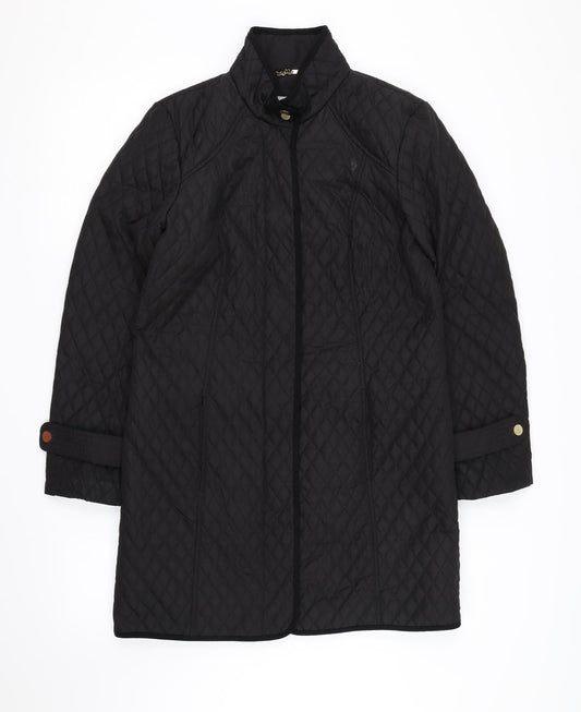 Womens UK Size 10 Country Casuals Black Overcoat