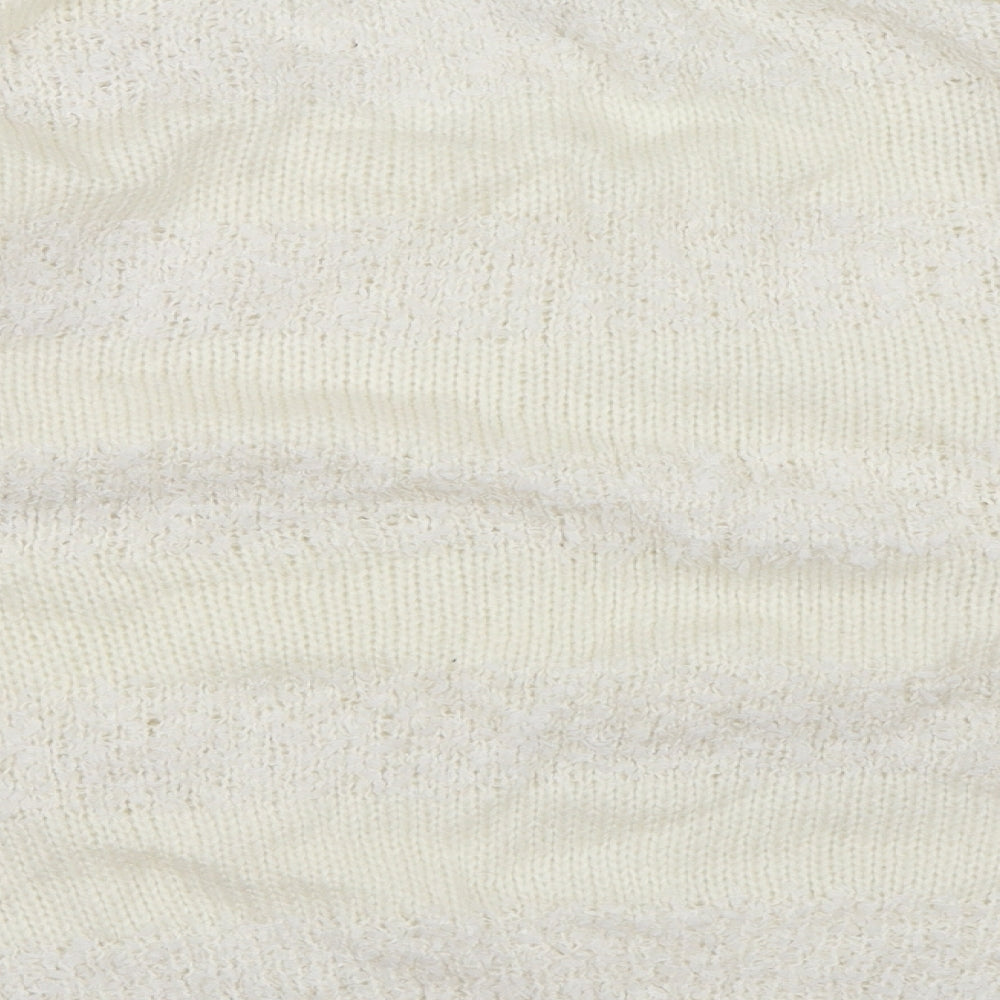 Red Herring Womens White Knit Pullover Jumper Size 10