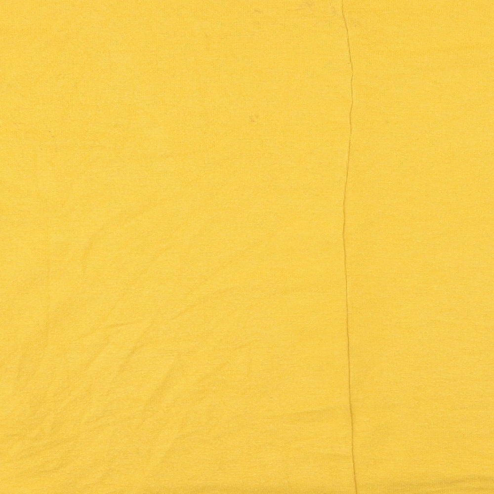 Womens UK Size 10 New Look Yellow Basic Blouse