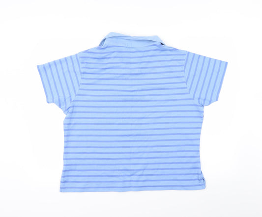Bonmarché Mens Blue Striped Polo Size XL