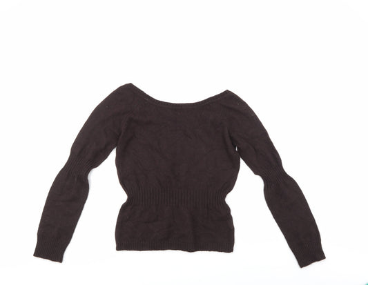 MNG Womens Brown Pullover Jumper Size M