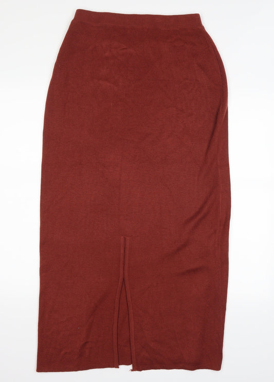 ALEXARA Womens Orange   Maxi Skirt Size M