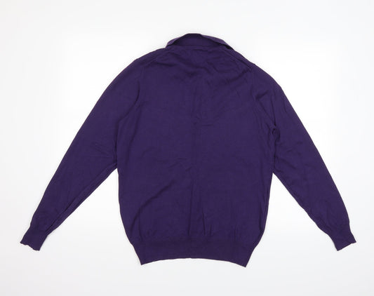 Marks and Spencer Mens Purple Pullover Jumper Size S