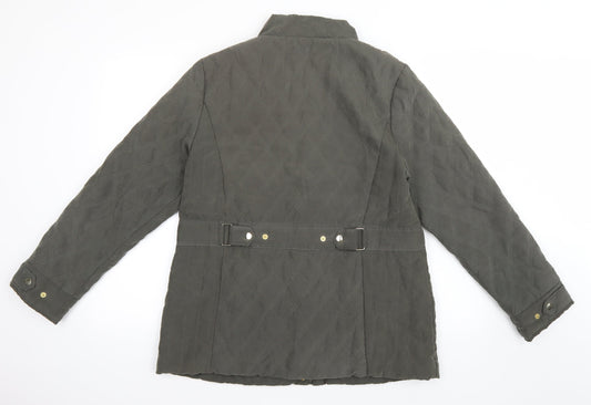 Womens UK Size 12 EWM Green Quilted Coat