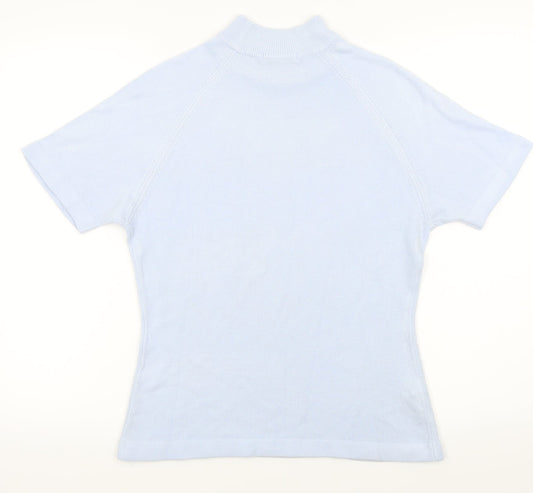 Womens UK Size 12 Asda George Blue Basic T-Shirt