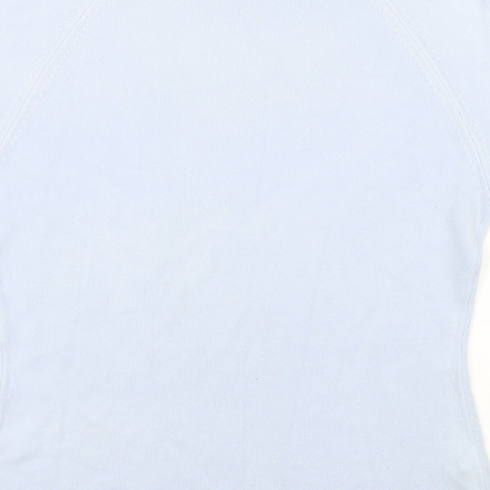 Womens UK Size 12 Asda George Blue Basic T-Shirt