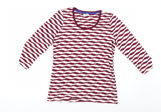 Womens UK Size 10 DASH Red Basic T-Shirt
