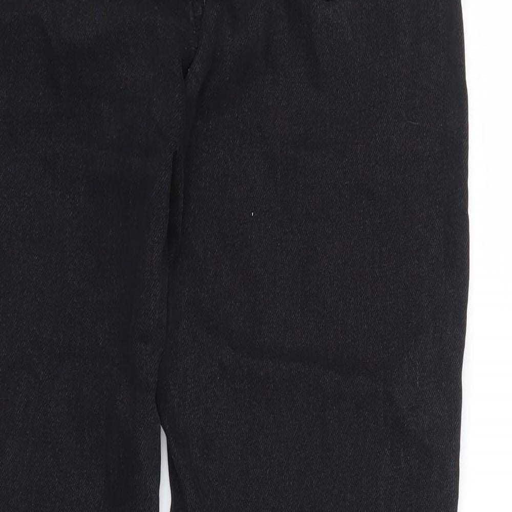 Denim Co. Womens Black  Denim Straight Jeans Size 6 L28 in
