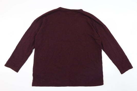 H&M Mens Purple Knit Pullover Jumper Size L