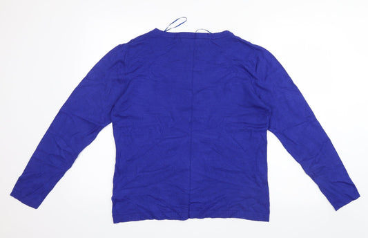 Paramour Womens Blue Knit Pullover Jumper Size L